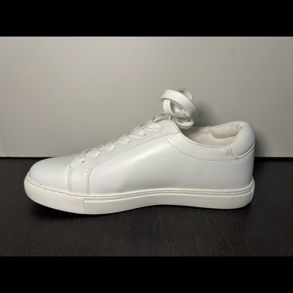 Kenneth Cole Leather Kam Sneakers White/Gold Womans 6 - Picture 8 of 16